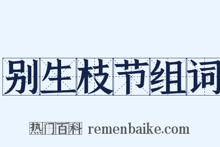 别生枝节组词是什么意思的图片